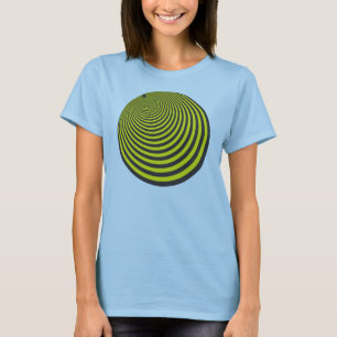 Yellow and black sphere illusion T-Shirt