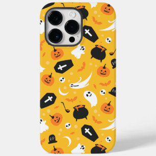 Yellow and Black Spooky Pattern Case-Mate iPhone 14 Pro Max Case