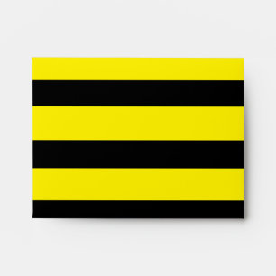 Yellow and black striped envelope