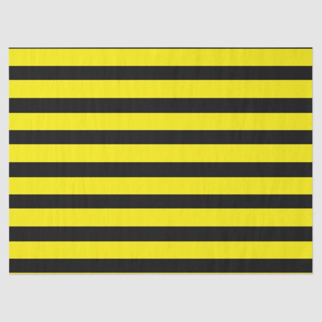 Yellow and black striped tissue paper (Front)