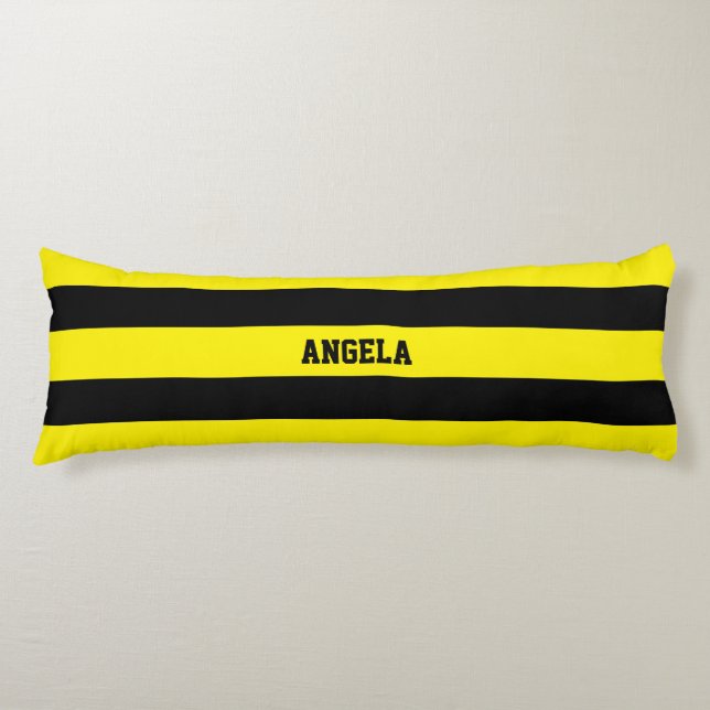 yellow and black stripes body cushion (Front)