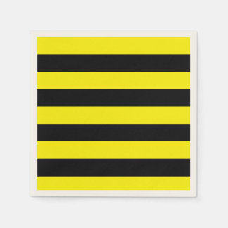Yellow and Black Stripes Napkin