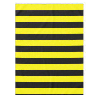 Yellow and Black Stripes Tablecloth