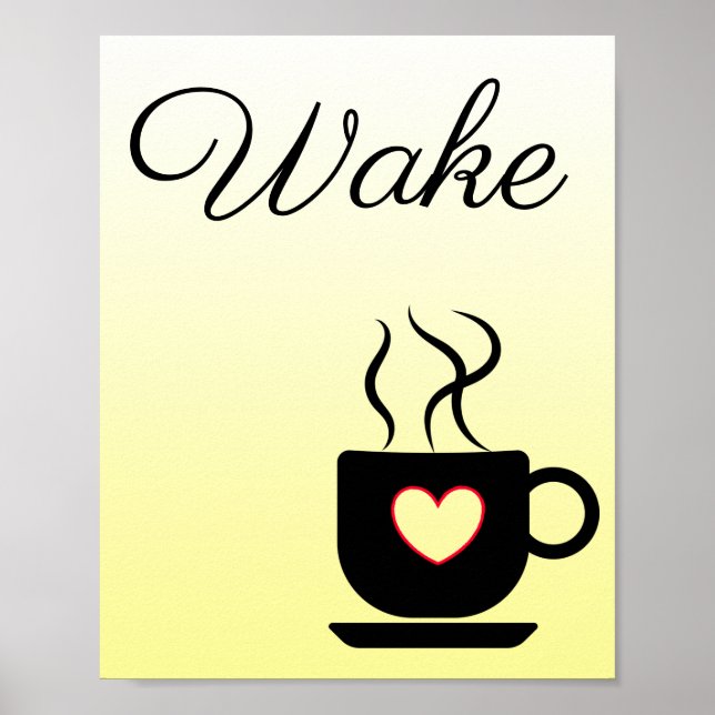 Yellow and Black Wake Sign for Kitchen (Front)