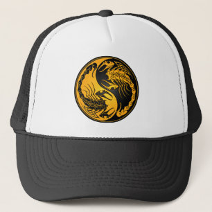 Yellow and Black Yin Yang Scorpions Trucker Hat