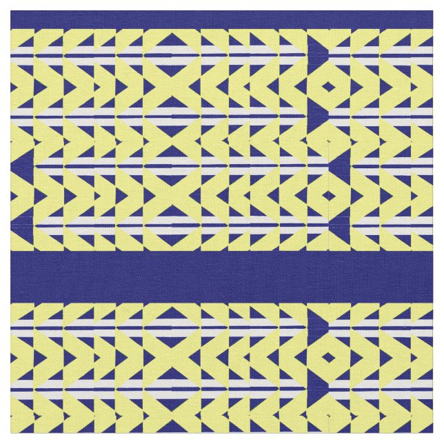 yellow and blue abstraction fabric (Close Up)