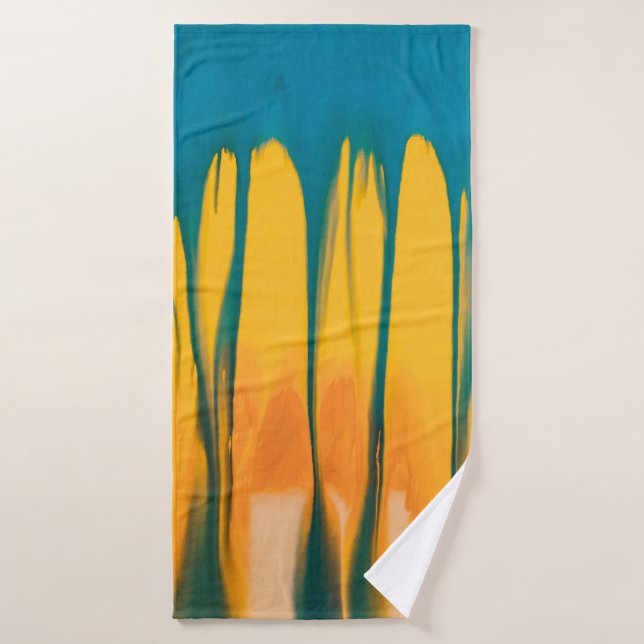YELLOW AND BLUE APPAREL BATH TOWEL (Bath Towel)