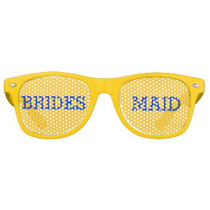 Yellow and Blue Bridesmaid Party Eye Glasses