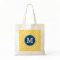 Yellow and Blue Chevron Pattern with Monogram