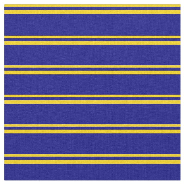 Yellow and Blue Coloured Stripes Fabric (Close Up)