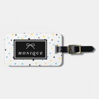 Yellow and Blue Confetti Dots Pattern Custom