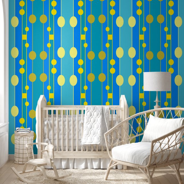 Yellow and Blue dots  Wallpaper (Kids)