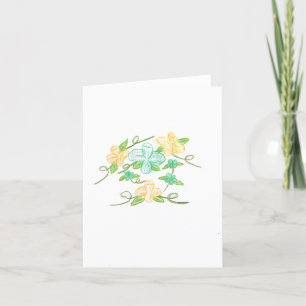 Yellow and Blue Flowers  Thank You Card