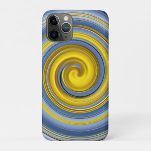 Yellow and blue spiral Case-Mate iPhone case