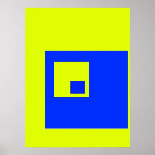 Yellow and blue squares poster (Front)