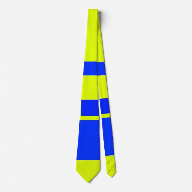 Yellow and blue squares tie (Front)