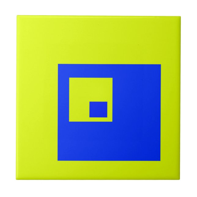 Yellow and blue squares tile (Front)