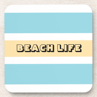 Yellow And Blue Stripes Coaster