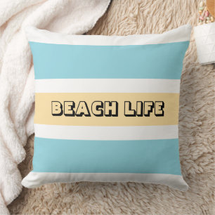 Yellow And Blue Stripes Cushion