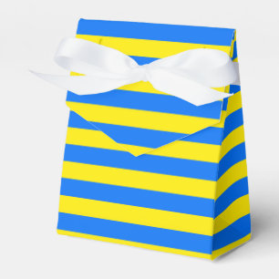Yellow and Blue Stripes Favour Box
