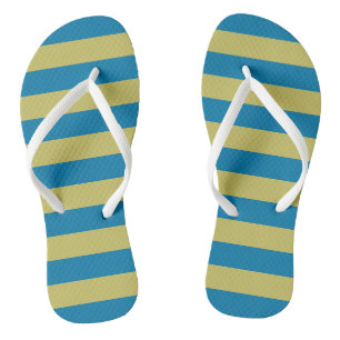 yellow and Blue Stripes Jandals