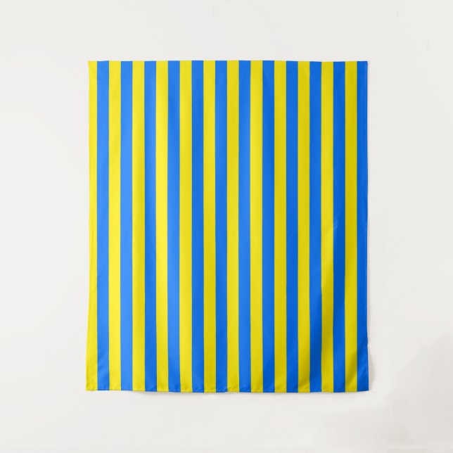 Yellow and Blue Stripes Tapestry (Front)