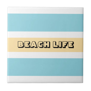 Yellow And Blue Stripes Tile