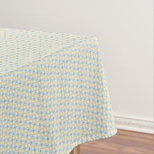 Yellow and Blue Tile Pattern Tablecloth