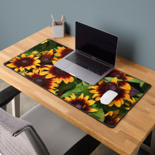 Yellow and Bronze Coloured Rudbeckias Floral Desk Mat
