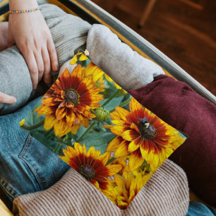Yellow and Bronze Rudbeckias Floral Accessory Pouch