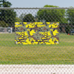 Yellow and Brown Camouflage, Military, Army Banner
