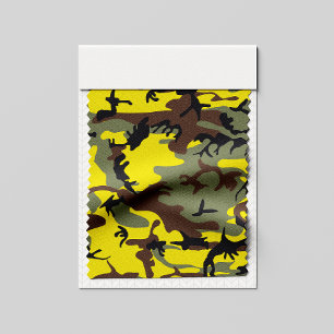 Yellow and Brown Camouflage, Military, Army Fabric