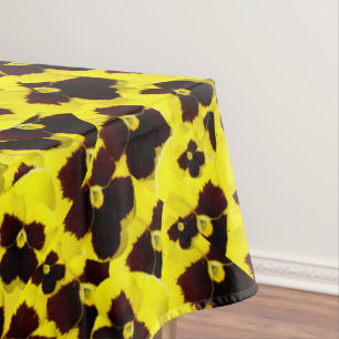 Yellow And Brown Pansies, Tablecloth