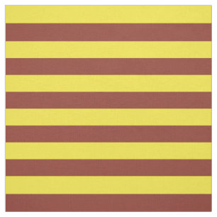 Yellow and Brown Stripes Fabric