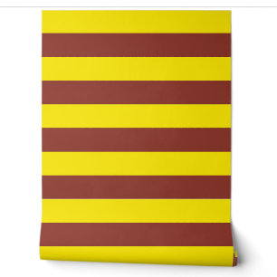 Yellow and Brown Stripes Wall Decor