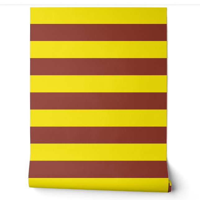 Yellow and Brown Stripes Wall Decor (Unrolling)