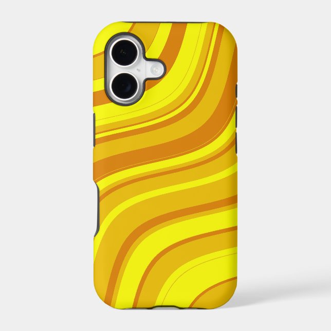 Yellow and Brown Wavy Stripes Pattern 2 (Back)