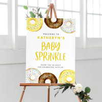 Yellow and Chocolate Glazed Doughnuts Baby Sprinkl