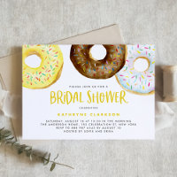 Yellow and Chocolate Sprinkle Doughnuts Bridal Sho