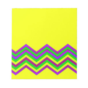 Yellow and colour chevron notepad