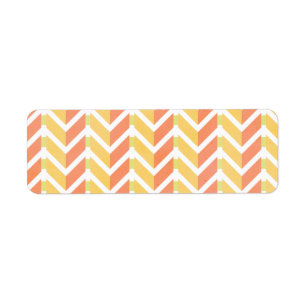 Yellow and coral chevron 3D pattern