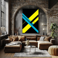 Yellow and Cyan X Bauhaus Minimalist Design