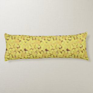 Yellow and gold Daisies on Chocolate Brown Body Cushion