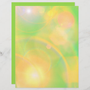 Yellow and Green Bokeh Design Craft Paper