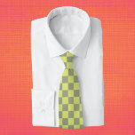 Yellow and Green Chequerboard Tie<br><div class="desc">Yellow and Green Chequerboard</div>