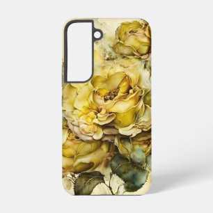 Yellow and Green Giant Roses Samsung Galaxy Case
