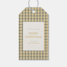 Yellow and Green Gingham Christmas