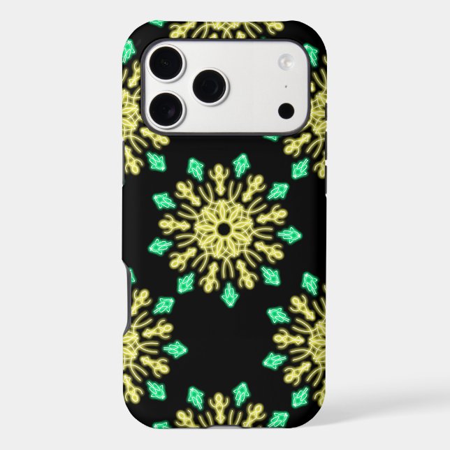 Yellow and green neon flower (Back)