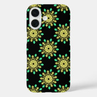 Yellow and green neon flower