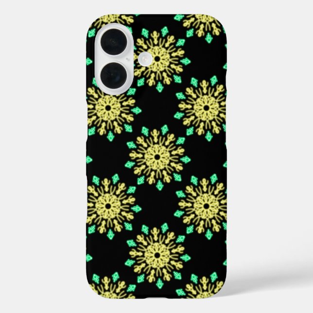 Yellow and green neon flower  Case-Mate iPhone case (Back)